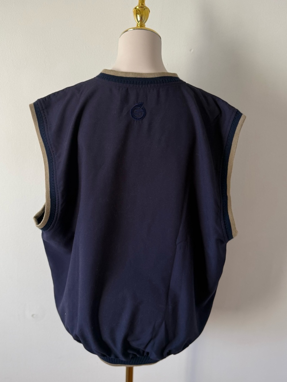 Pebble Beach Collection Vintage Golf Vest Navy Blue Spanish Bay Size L Men - Picture 4 of 6